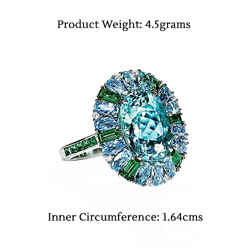Crystal Studded Classic Silver Plated Ring